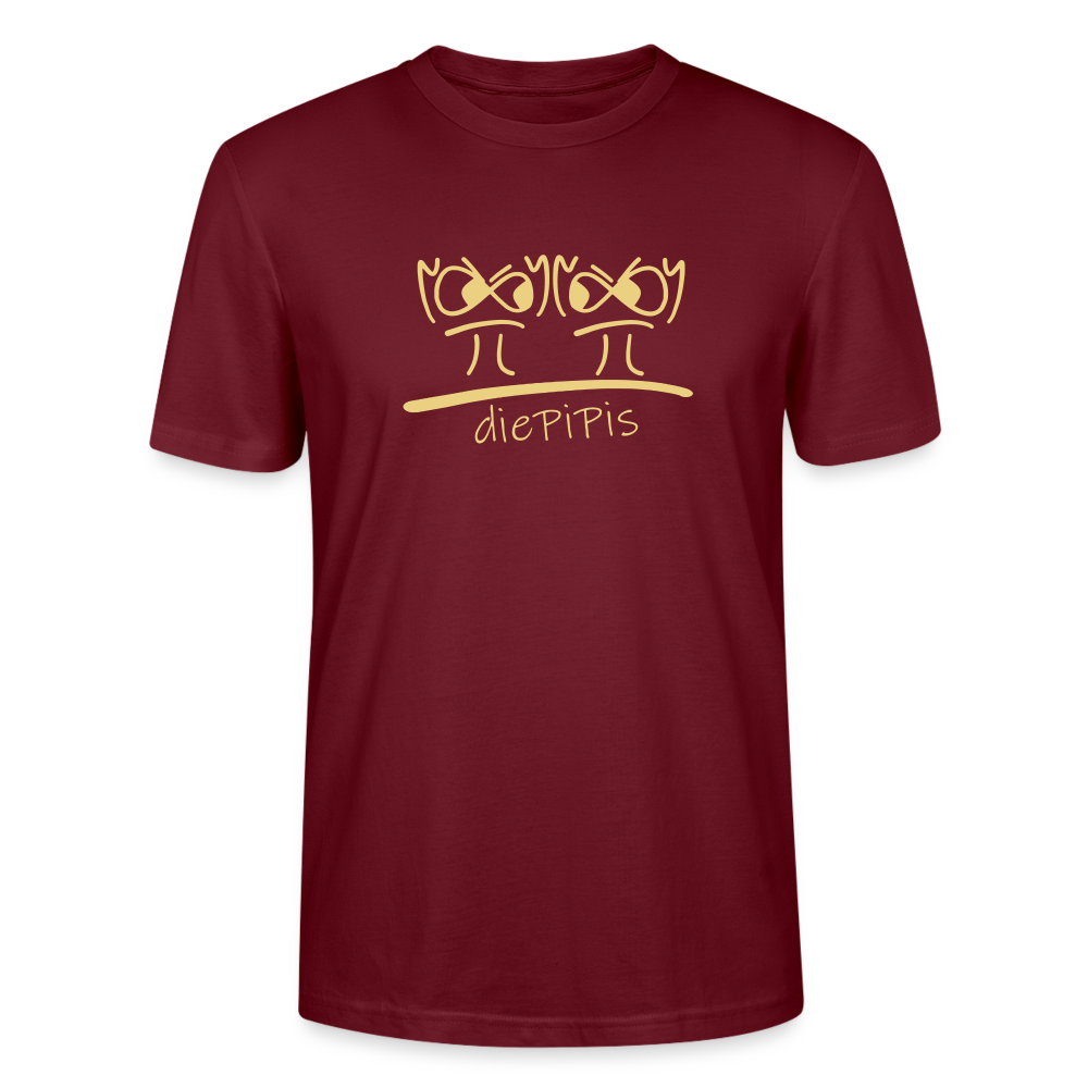 Premium Bio T-Shirt - die PiPi Bros BIG - Burgunderrot
