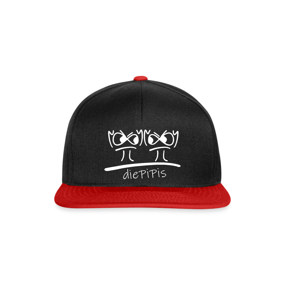 Snapback Cap - die PiPi Bros - Schwarz/Rot
