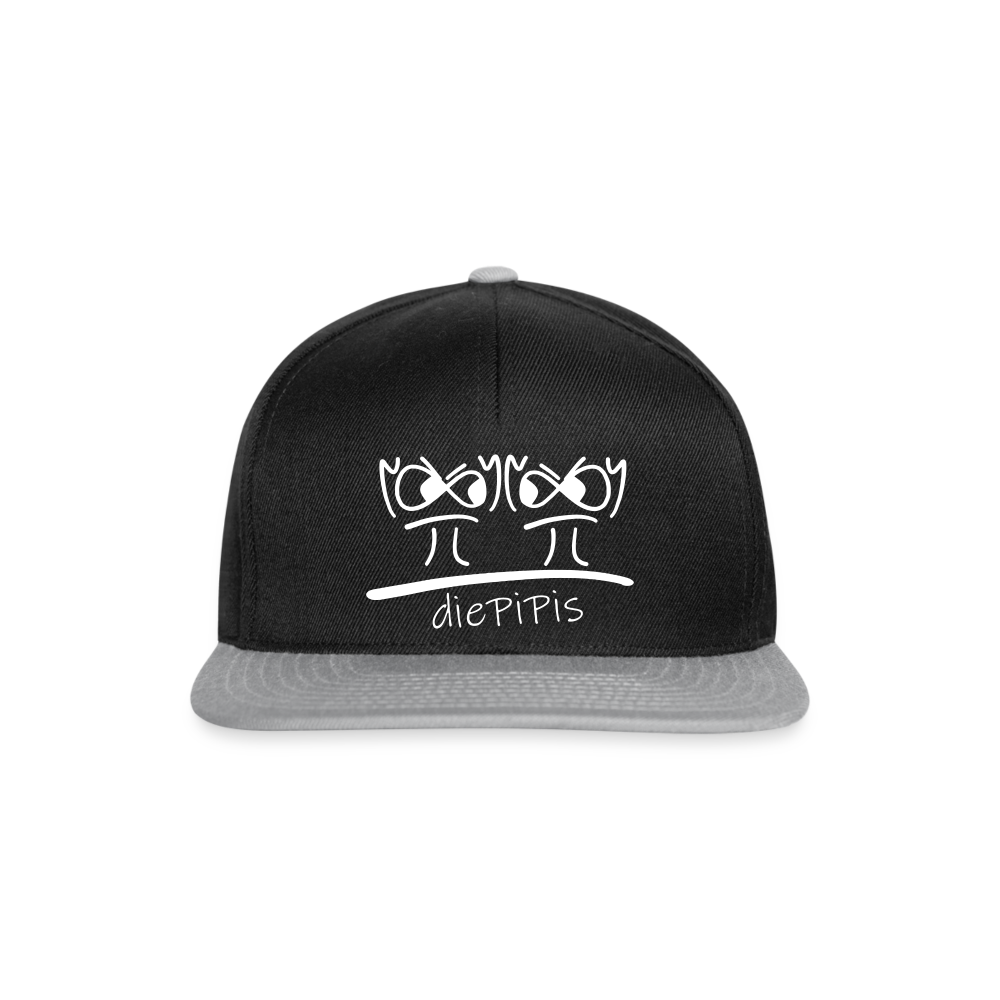 Snapback Cap - die PiPi Bros - Schwarz/Grau