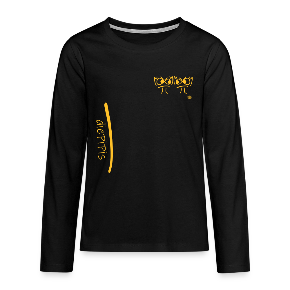 Premium Langarmshirt - die PiPi Bros - Schwarz