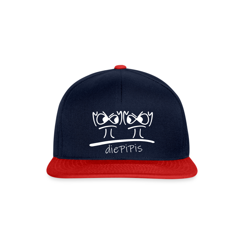 Snapback Cap - die PiPi Bros - Navy/Rot