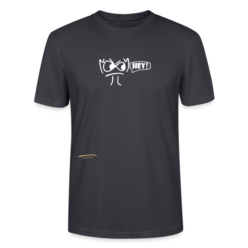 Premium Bio T-Shirt - die PiPi Bros HEY! - Dunkles Graublau
