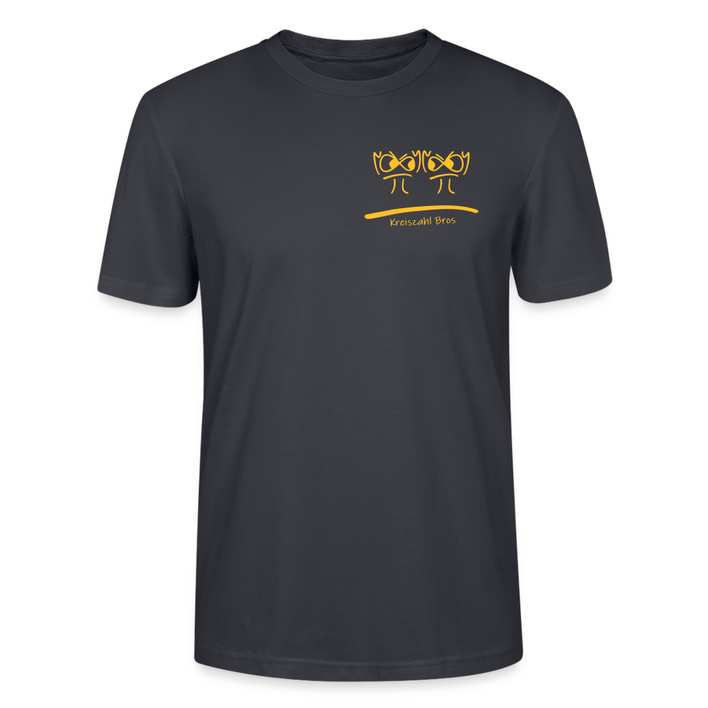 Premium Bio T-Shirt - Kreiszahl Bros - Dunkles Graublau