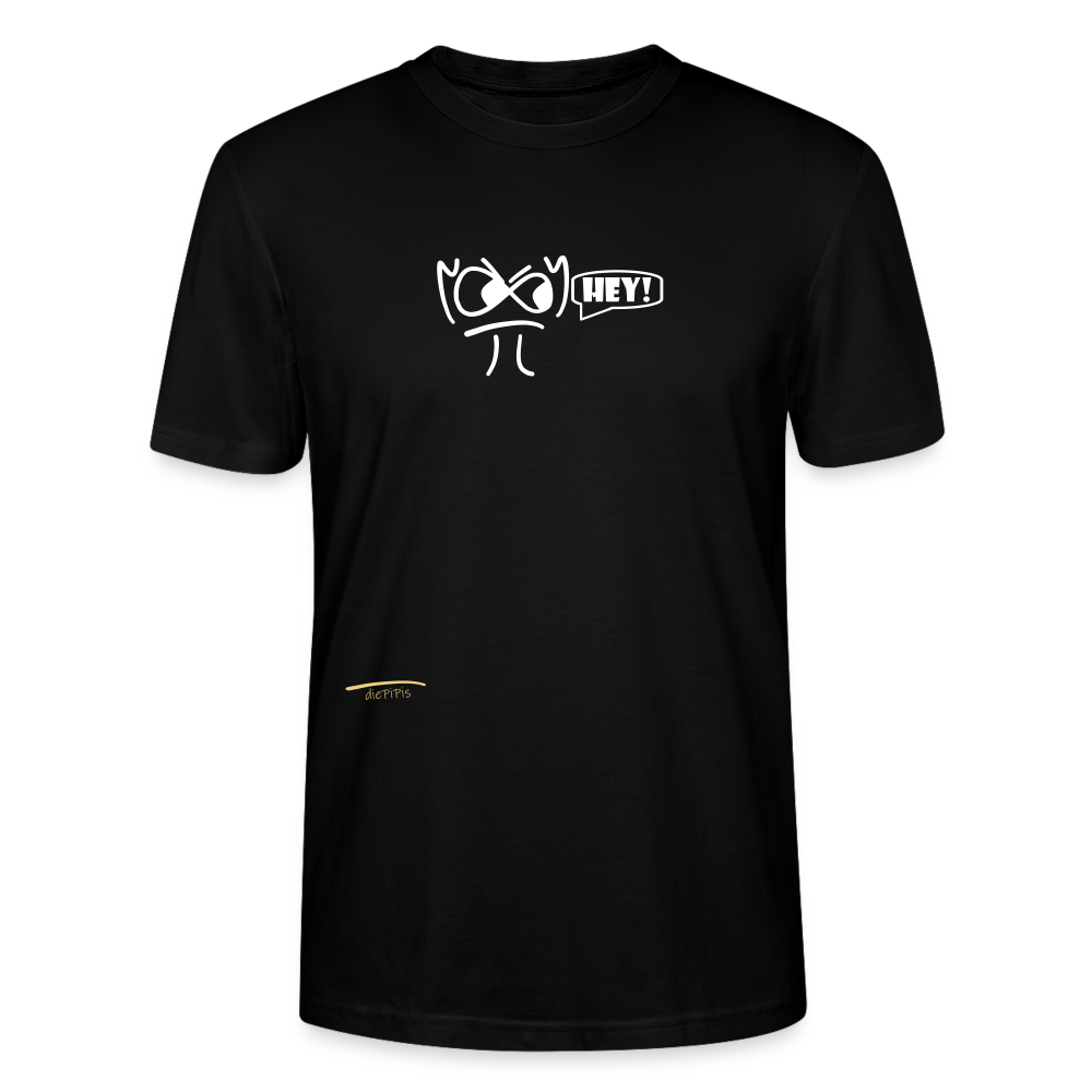Premium Bio T-Shirt - die PiPi Bros HEY! - Schwarz