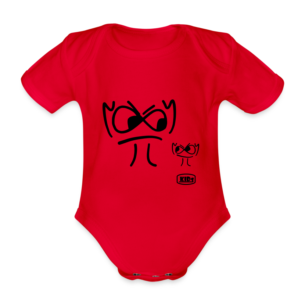 Premium Bio-Kurzarm-Body - die PiPi Bros - Rot