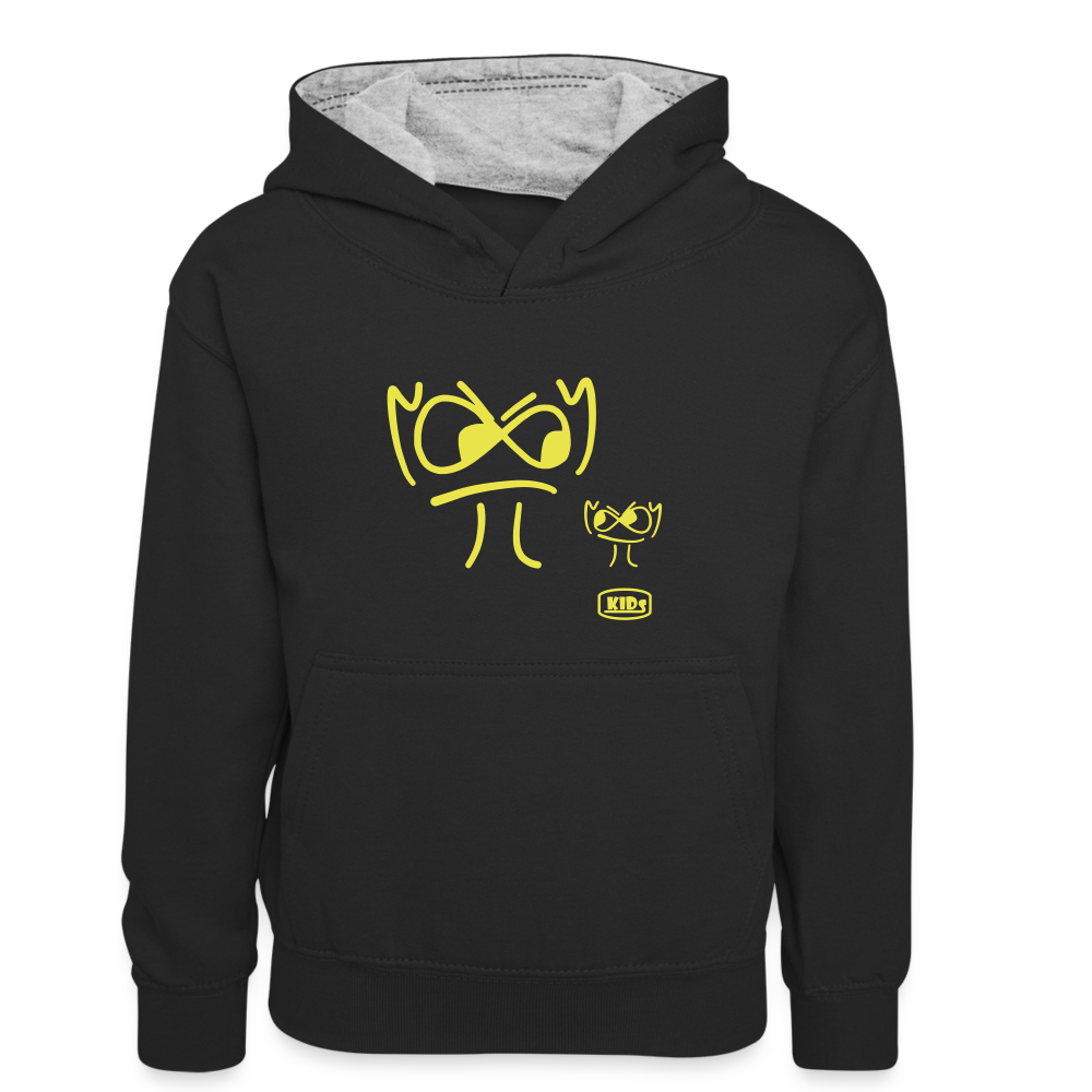 Premium Hoodie - die PiPi Bros - Kids - Schwarz/Grau meliert