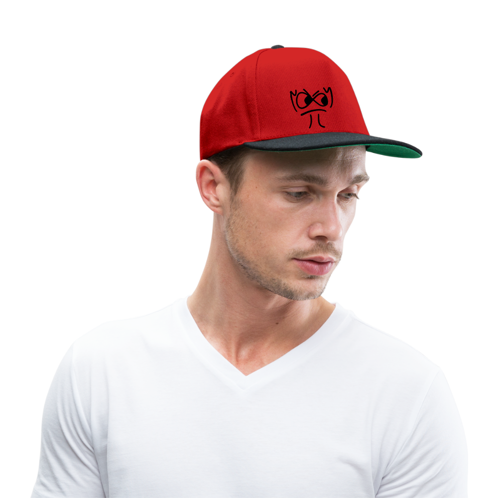 Snapback Cap - die PiPi Bros - Rot/Schwarz