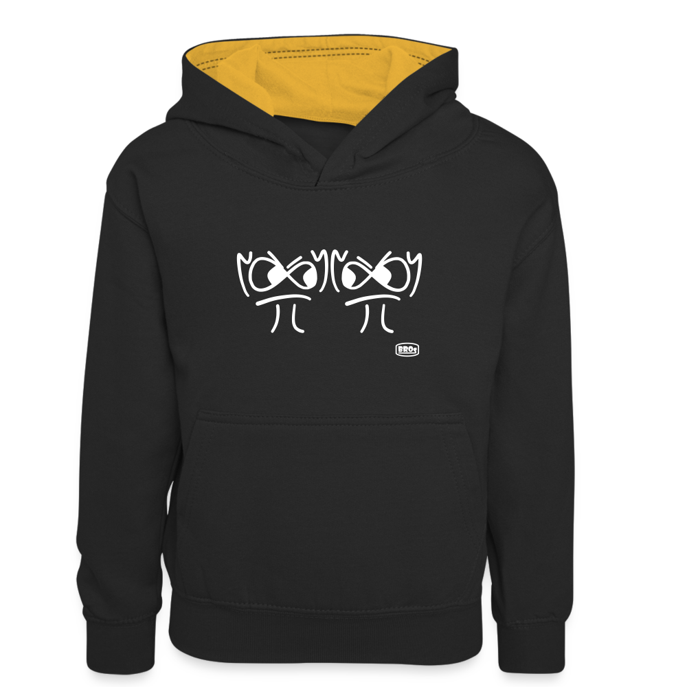 Premium Hoodie - die PiPi Bros - Teens - Schwarz/Gold