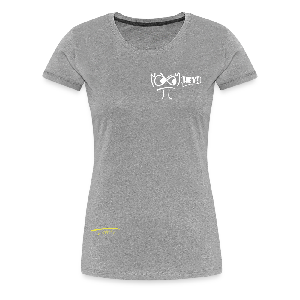 Premium Bio T-Shirt - die PiPi Bros HEY! - Grau meliert