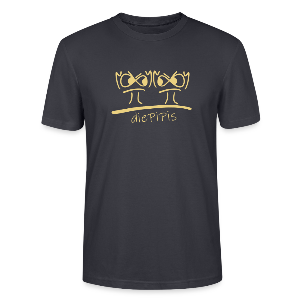 Premium Bio T-Shirt - die PiPi Bros BIG - Dunkles Graublau