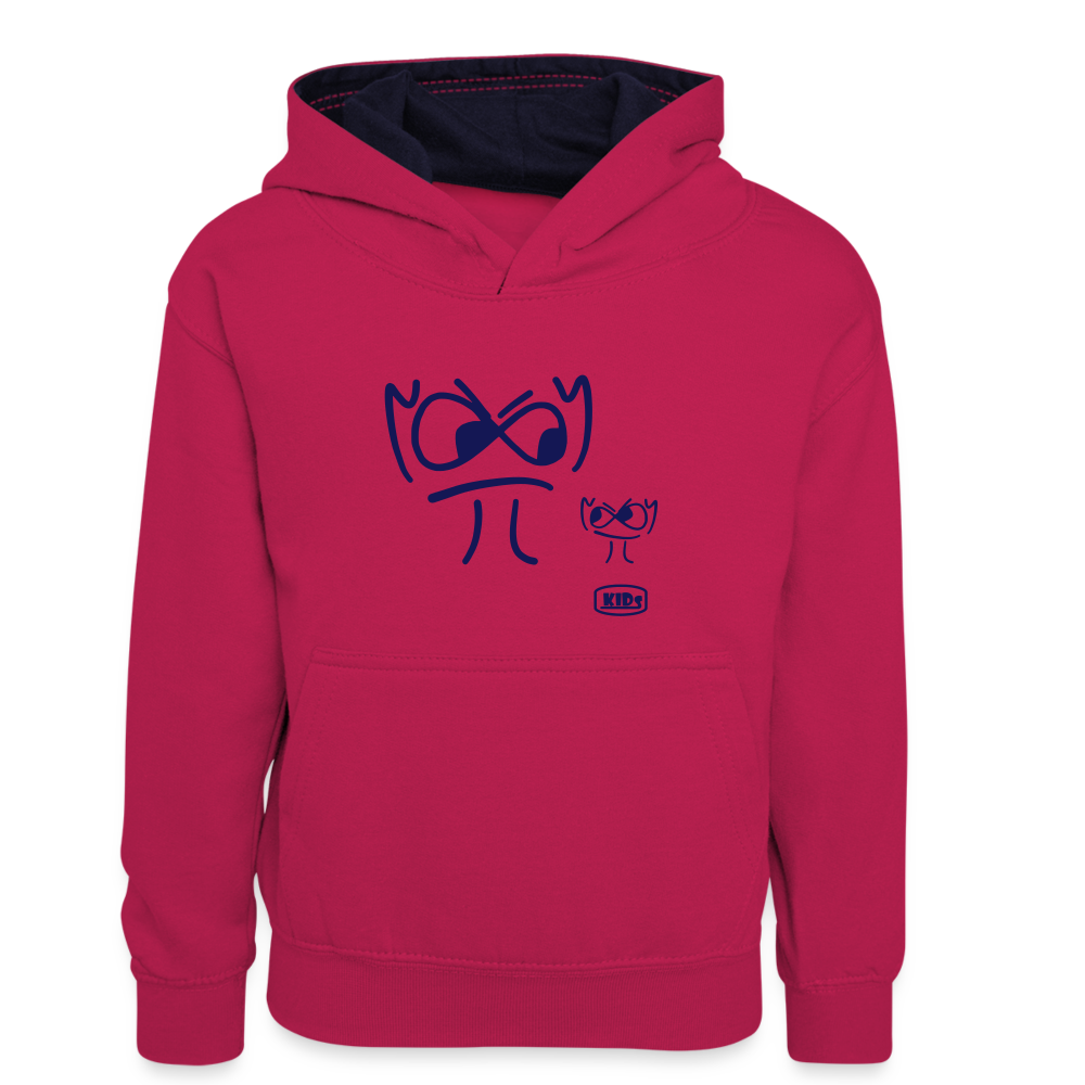 Premium Hoodie - die PiPi Bros - Kids - Pink/Navy