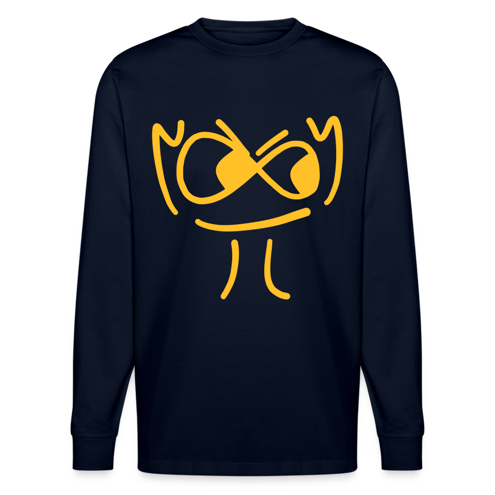 Oversized Me - only Pete Bio-Langarmshirt - UniSex - Navy