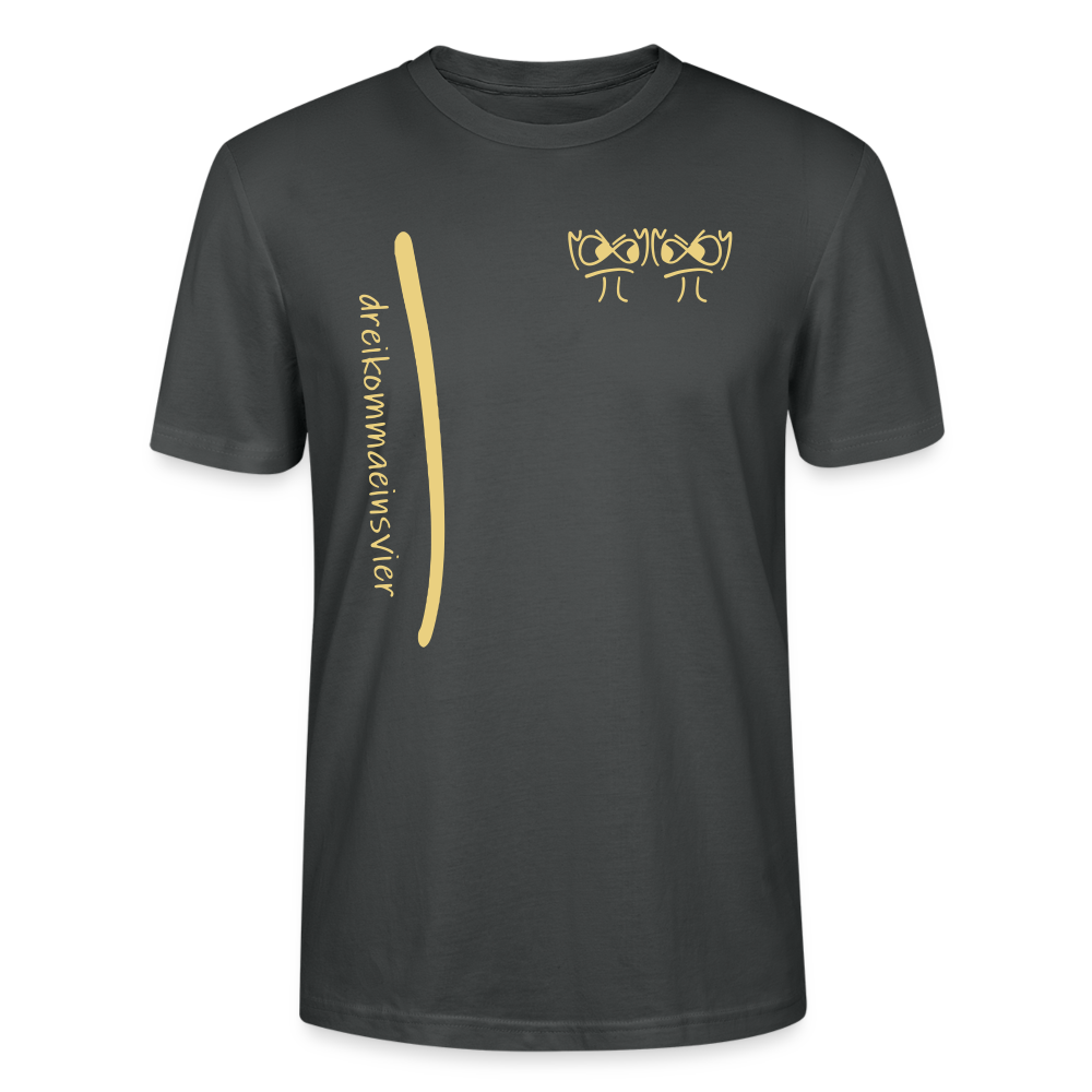 Premium Bio T-Shirt - Dreikommaeinsvier - Anthrazit