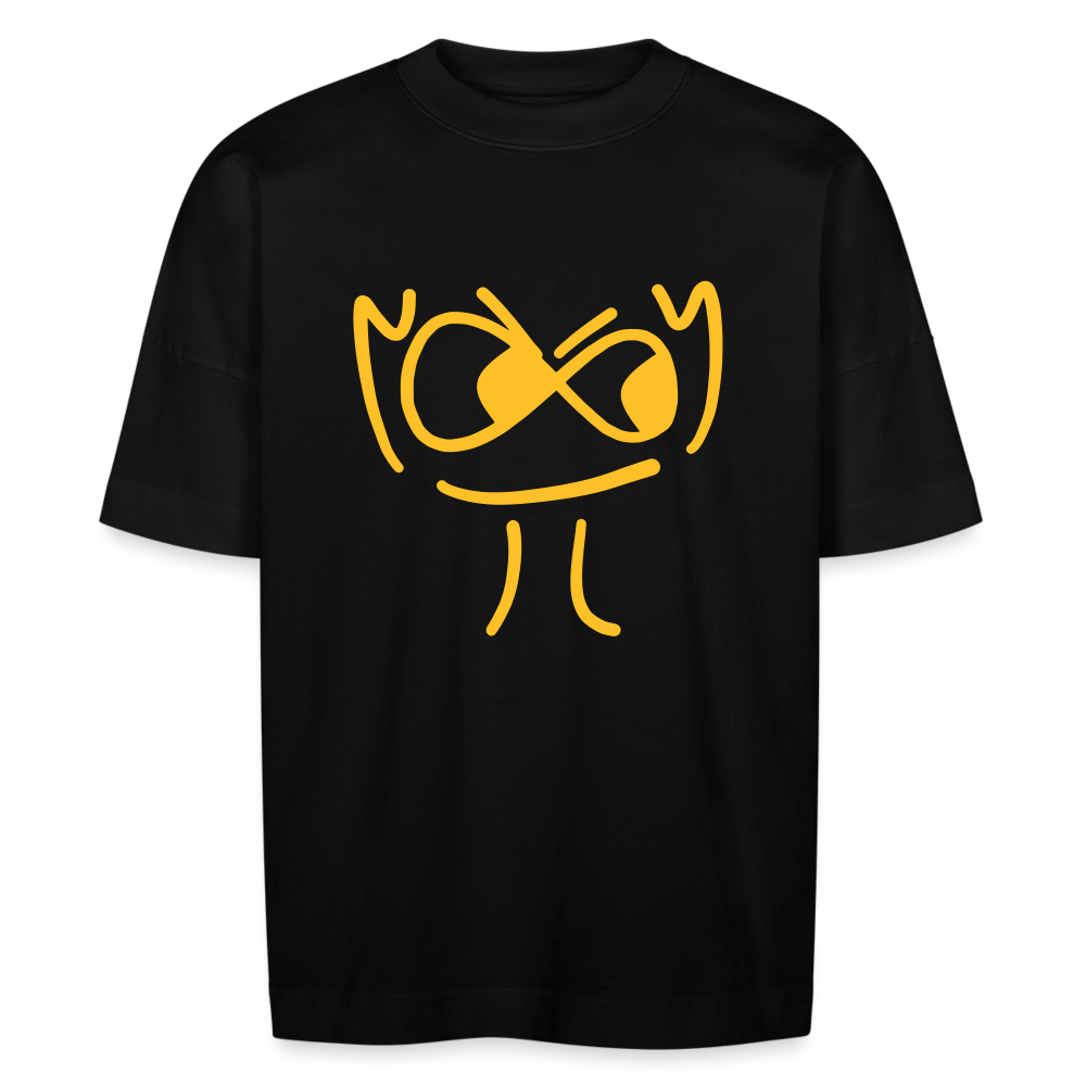 Oversized Me - only Pete Oversized schweres Bio T-Shirt - UniSex - Schwarz
