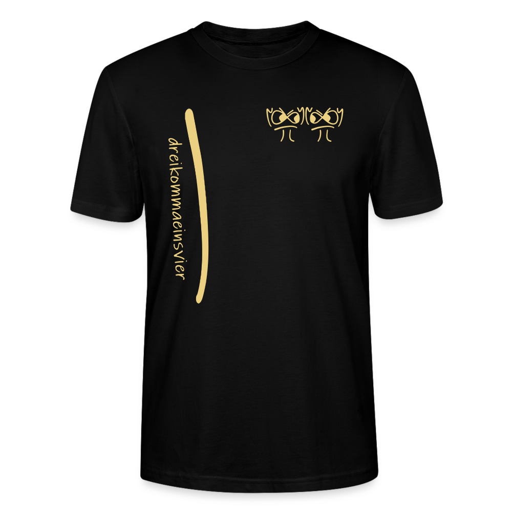 Premium Bio T-Shirt - Dreikommaeinsvier - Schwarz