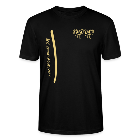 Premium Bio T-Shirt - Dreikommaeinsvier - Schwarz